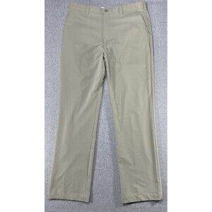 Cutter & Buck CB DryTec Pants Mens Sz 36x33 Beige Golf‎ Athleisure Preppy Casual